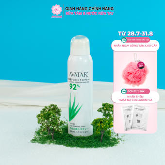 Xịt Khoáng Dưỡng Ẩm Aloe Vera avatar- Nước cân bằng giàu khoáng aloe vera dành cho da nhạy cảm- Nước Khoáng Làm Dịu Và Bảo Vệ Da aloe vera