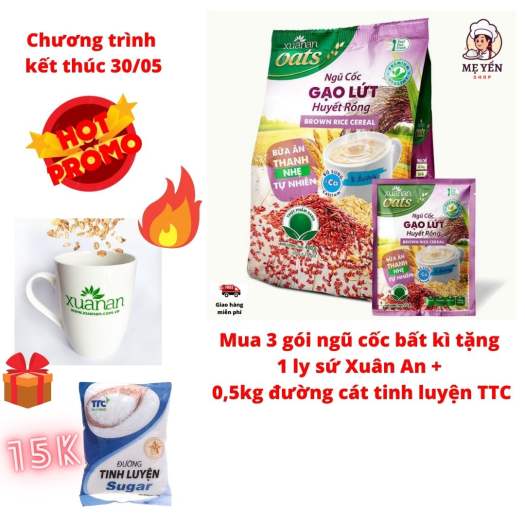 Bột Ngũ Cốc Gạo Lứt Huyết Rồng Xuân An [DATE XA] 400gr