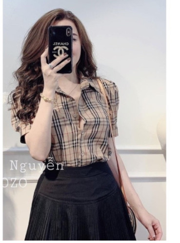 Áo sơ mi kẻ cộc tay tt12 mẫu mới