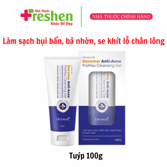 Sữa rửa mặt dạng Gel Ngừa Mụn, Mờ Thâm, Ngừa Sẹo, Tái Tạo Da Decumar Anti-Acne Promax Cleansing Gel