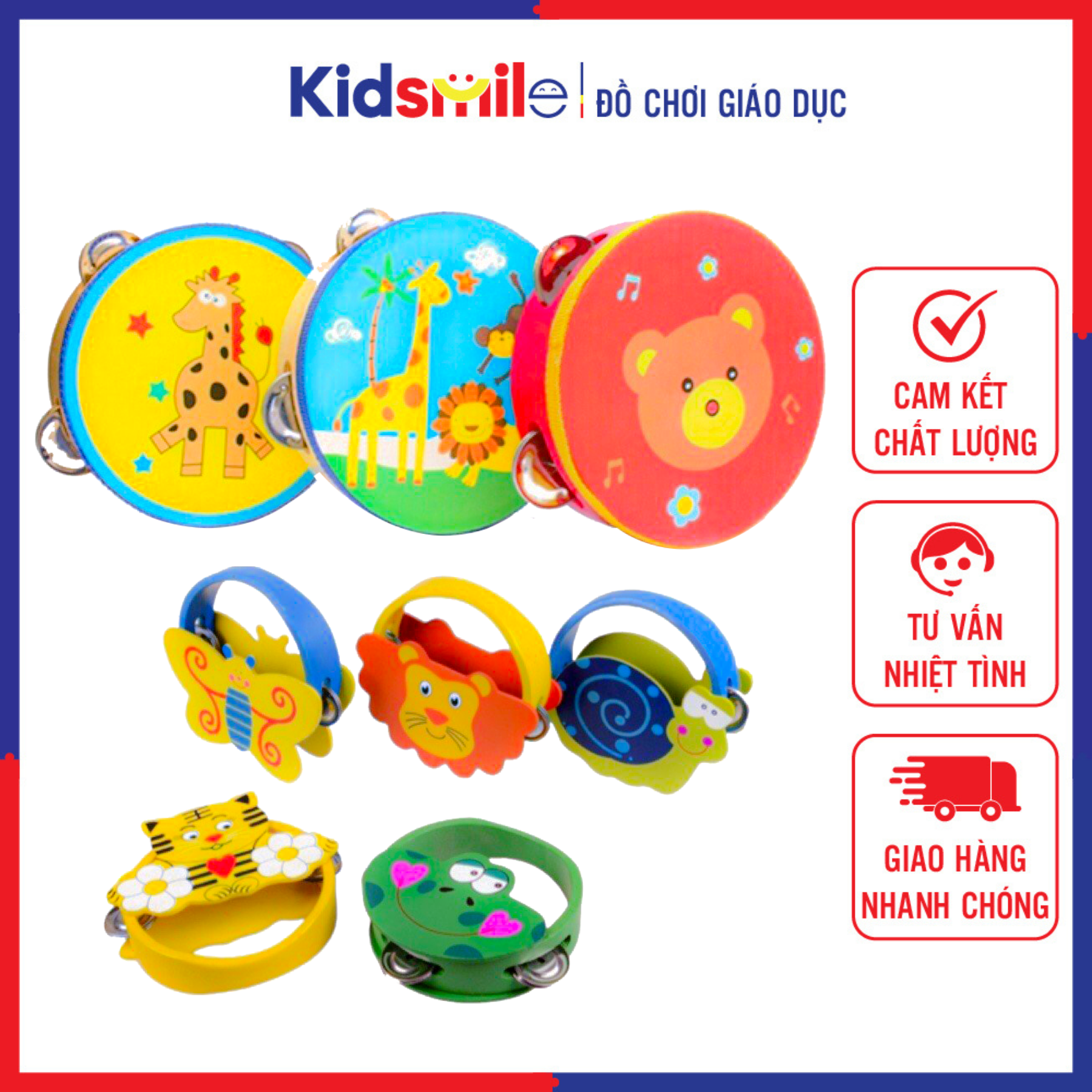 Đồ chơi âm nhạc cho bé Xắc xô, trống lắc vui nhộn cho lứa tuổi mầm non