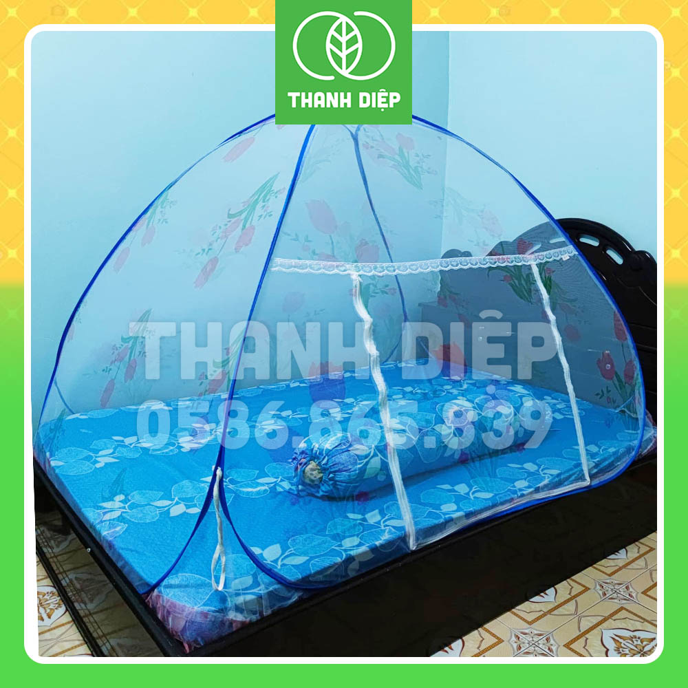 Mùng chụp tự bung, mùng bung không đáy có cửa - Mùng mền Thanh Diệp