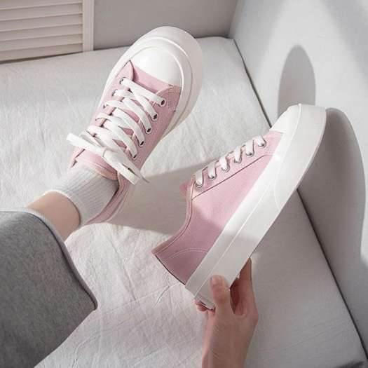 ✒卍  Giày cv cổ thấp đế cao dáng thể thao ulzzang nữ full box giày bata vải canvas đế bằng
