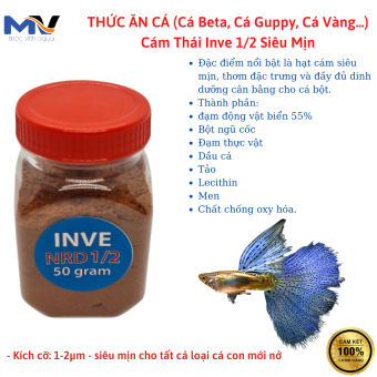 CÁM THÁI Inve NRD 1/2 SIÊU MỊN-THỨC ĂN CÁ BẢY MÀU-CÁ VÀNG-CÁ BETA-CÁ GUPPY-CÁ MỚI NỞ HẬT SIÊU MỊN | CỬA HÀNG CÁ CẢNH VÀ THIẾT BỊ LỌC NƯỚC HỒ CÁ MỘC VINH AQUA