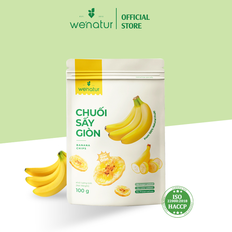 Chuối Sấy Giòn Không Đường We'natur 100g