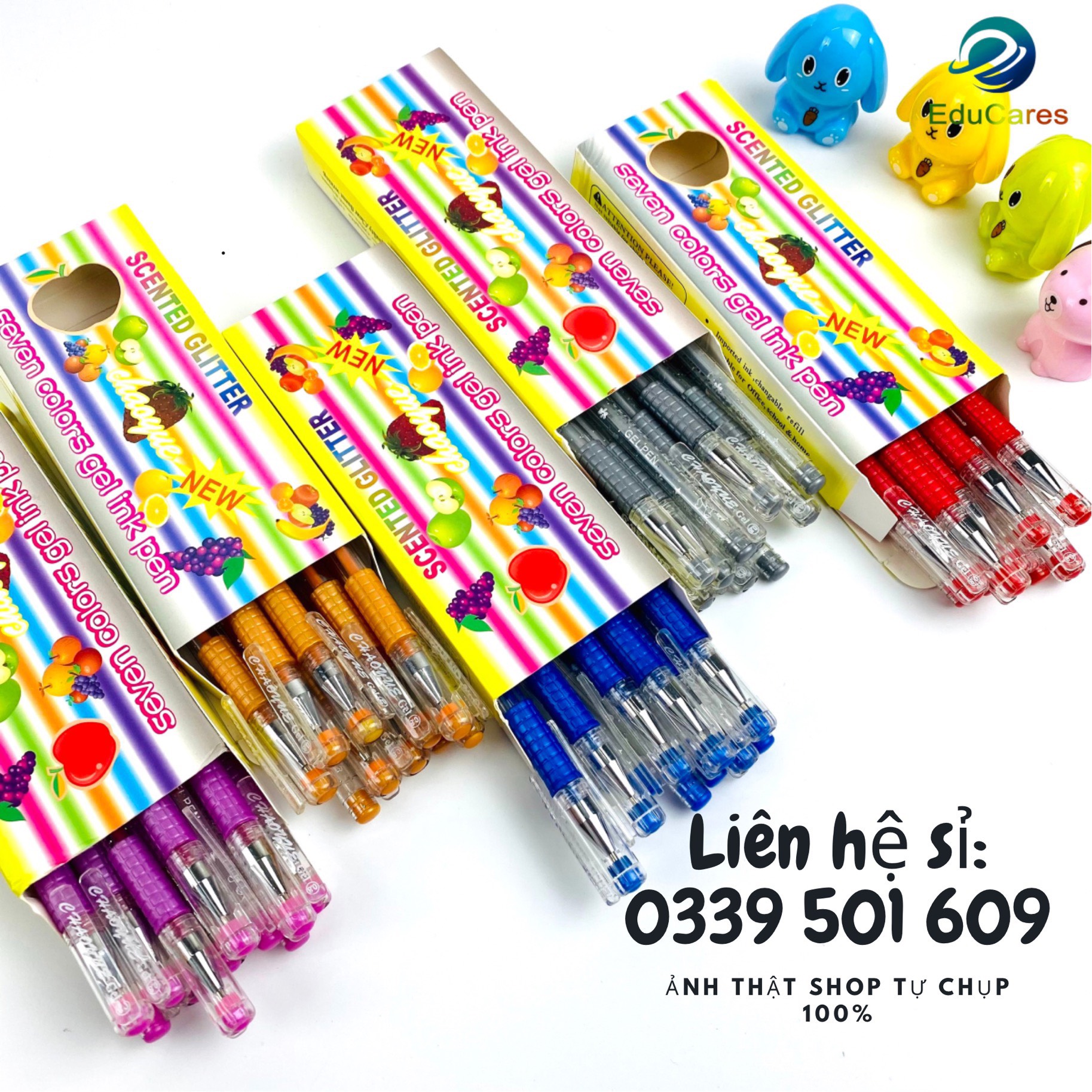 Hộp 12 Bút nhũ kim tuyến viết thiệp Scented Glitter - 5 màu lung linh