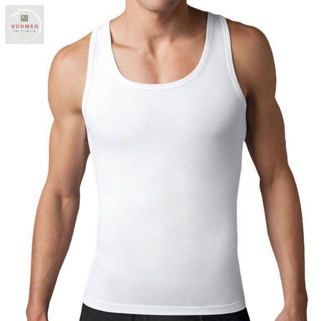 Áo lót ba lỗ nam cotton trắng mềm mịn co giãn 4 chiều thoáng mát size từ 50 - 80kg -