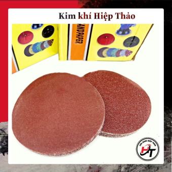 Giấy nhám tròn mịn thô chà gỗ giấy ráp dính 125mm GNT-125