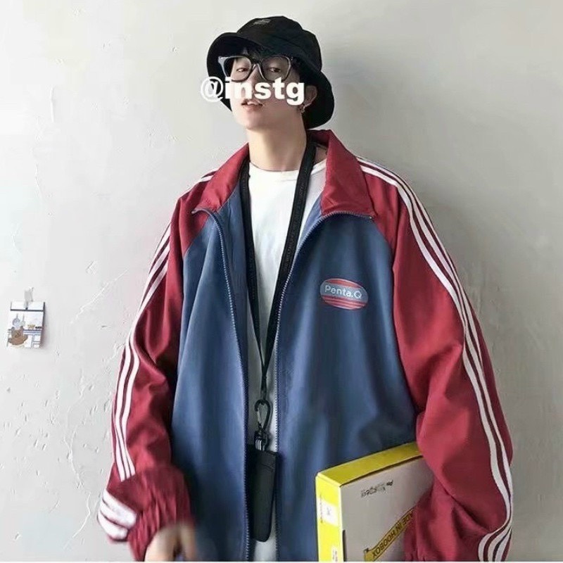 Áo khoác dù PentaQ Unisex Form Rộng, Bomber bóng chày nam nữ phong cách Ulzzang