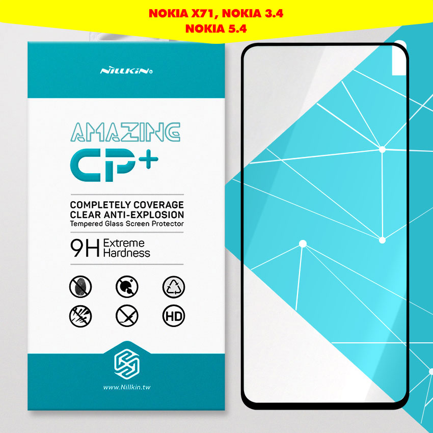 Kính cường lực cho nokia x71, nokia 3.4, nokia 5.4 full màn hình hiệu nillkin combo 2022