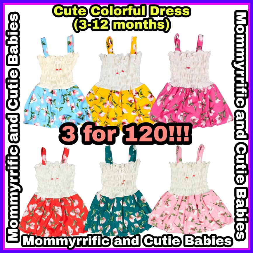 3 for 120 Cute Colorful Dress (312 months)