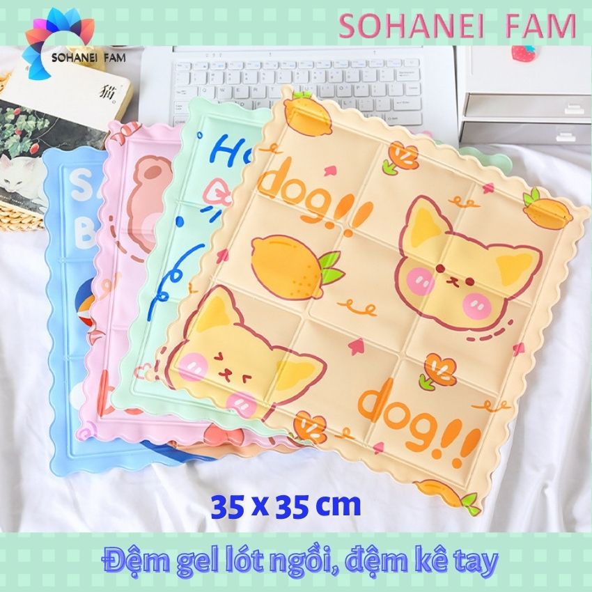 Đệm Gel Lót Ngồi Chống Nóng Hoạt Hình Dễ Thương Đa Năng, Đệm Kê Tay, Đệm Ô Tô, Đệm Lót Lưng, Đệm Văn Phòng Tản Nhiệt -SOHANEI FAM