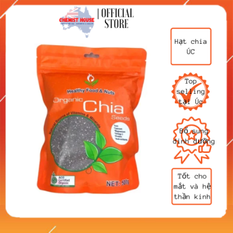 [Hàng Chuẩn ÚC] Hạt Chia Healthy Nuts & Seeds Organic Chia Seeds 500g