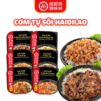 Combo Cơm Tự Sôi Haidilao – 6 Vị Đặc Sắc: Bò Kho, Bò Cà Chua, Thịt Kho Đài Loan, Cà Ri Gà, Cà Ri Khoai Tây, Nấm Cay
