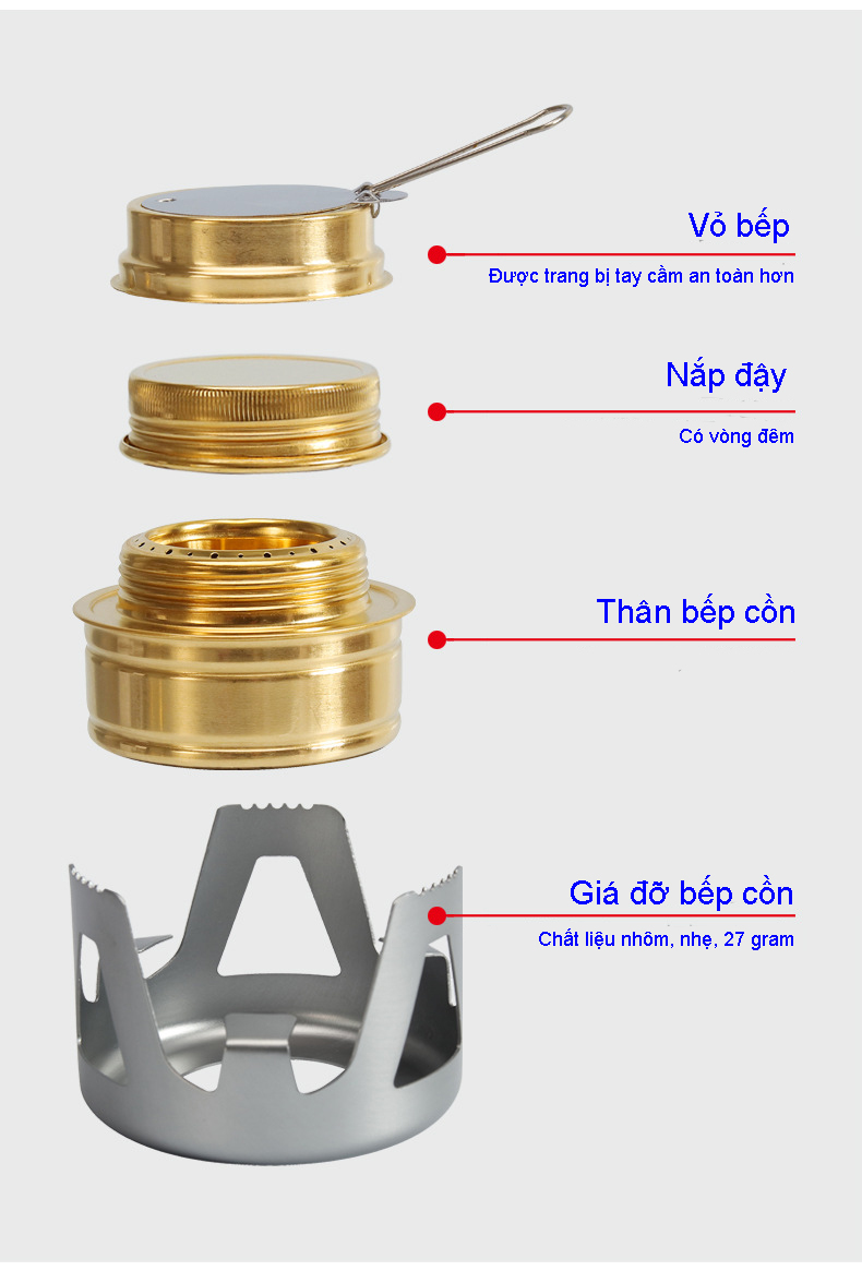 Bếp cồn mini du lịch dã ngoại