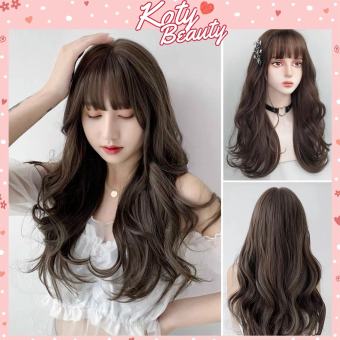 Tóc giả nguyên đầu ❤️KOTY BEAUTY❤️ tóc giả nữ cả đầu xoăn lơi dài TG68