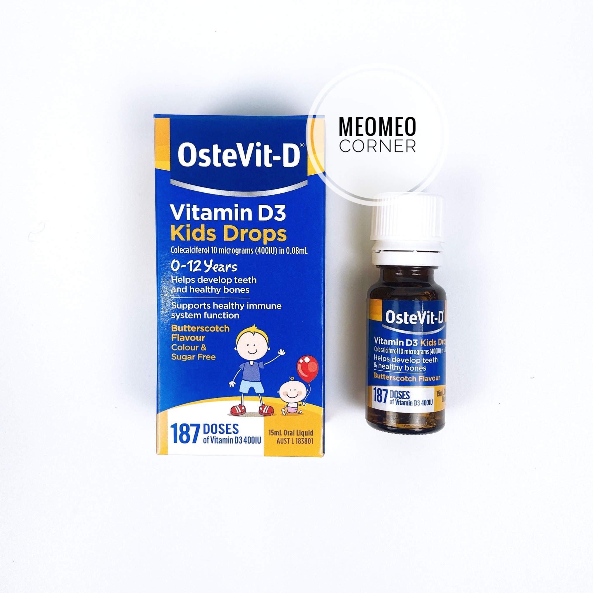Vitamin D3 dạng giọt - Ostevit Kids Drops của Úc cho bé từ 0-12 tuổi 15ml Ostevit-d