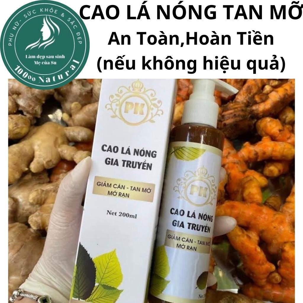 Kem tan mỡ bụng, Cao gừng tan mỡ, Cao lá nóng gia truyền tan mỡ bụng