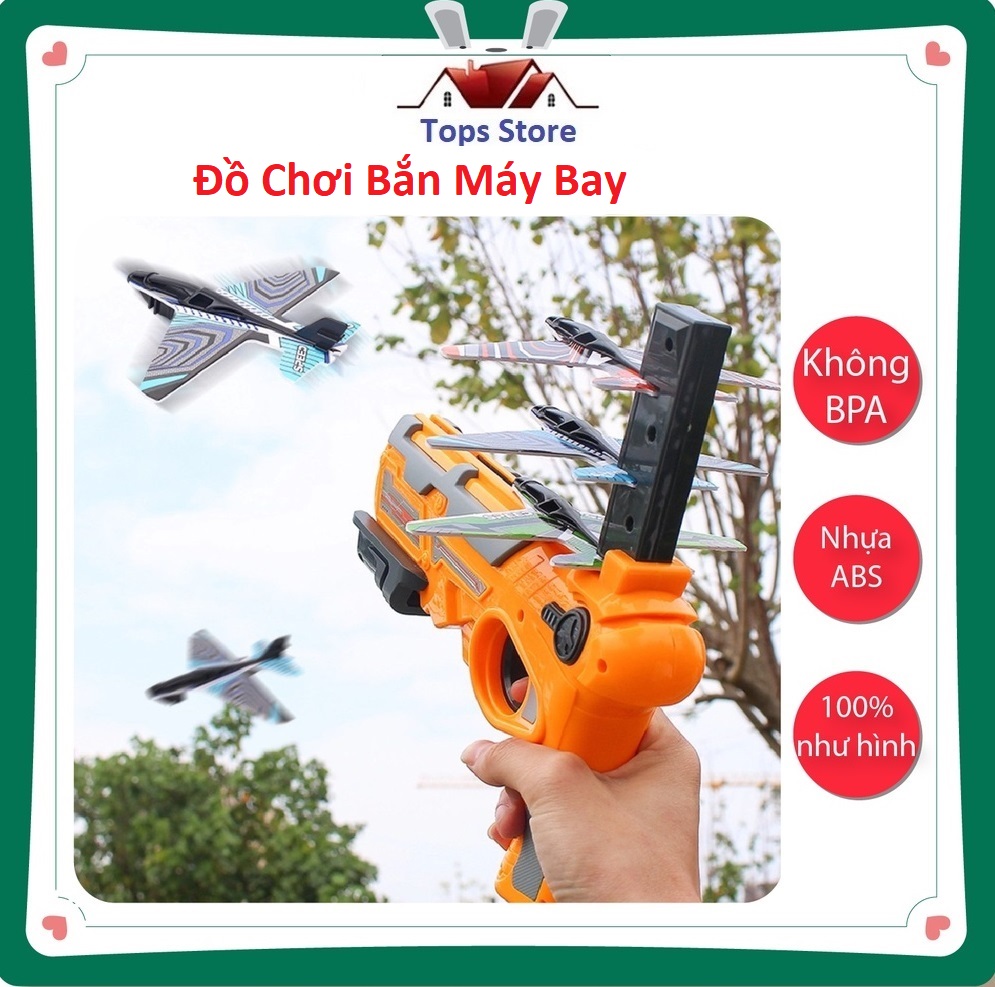 Sung bắn máy bay - đồ chơi cho bé – đồ chơi phóng máy bay cho trẻ từ 3 đến 8 tuổi - tặng kèm 4 máy bay.