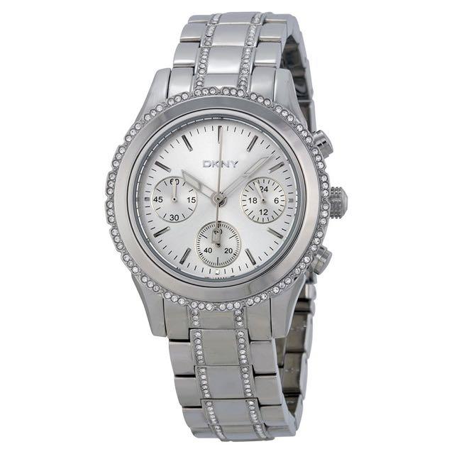 White dkny store watch