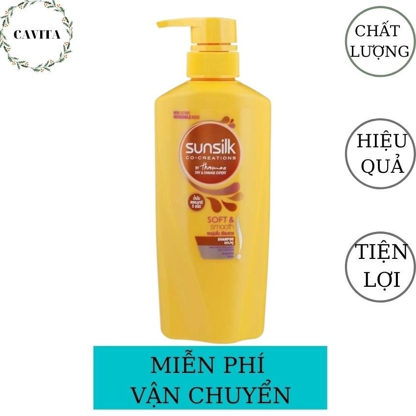 [FREESHIP] Dầu Gội Sunsilk Mềm Mượt Thái Lan CAVITA giúp nuôi dưỡng tóc dài dày óng mượt suốt ngày dài (Màu Vàng)