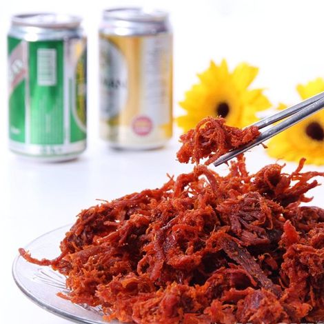 Khô bò xé sợi đồ ăn vặt vừa ngon vừa rẻ túi zip 100gr