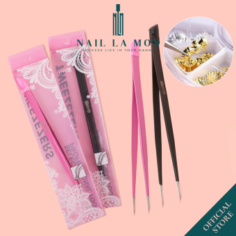 Nhíp gắp đá nail GNDG đầu thẳng nhọn - Nhíp đa năng gắp charm, kẹp dán sticker có đầu silicon cố định