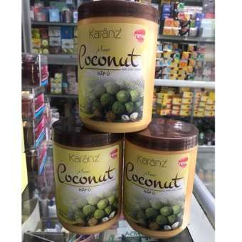 Combo 3 hủ hấp dầu (Kem ủ tóc) Karanz Coconut 1000ml dưỡng tóc mềm mượt, hết khô xơ