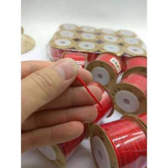 1 Cuộn dây làm vòng chỉ đỏ may mắn [ Dây tiêm - Phi bóng - Như hình ]