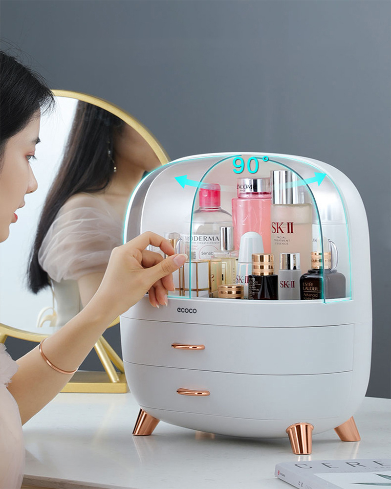 Kệ đựng mỹ phẩm, kệ mỹ phẩm cao cấp ecoco 3 tầng, chống bụi bẩn thiết kế hiện đại sang trọng – Bee Boy