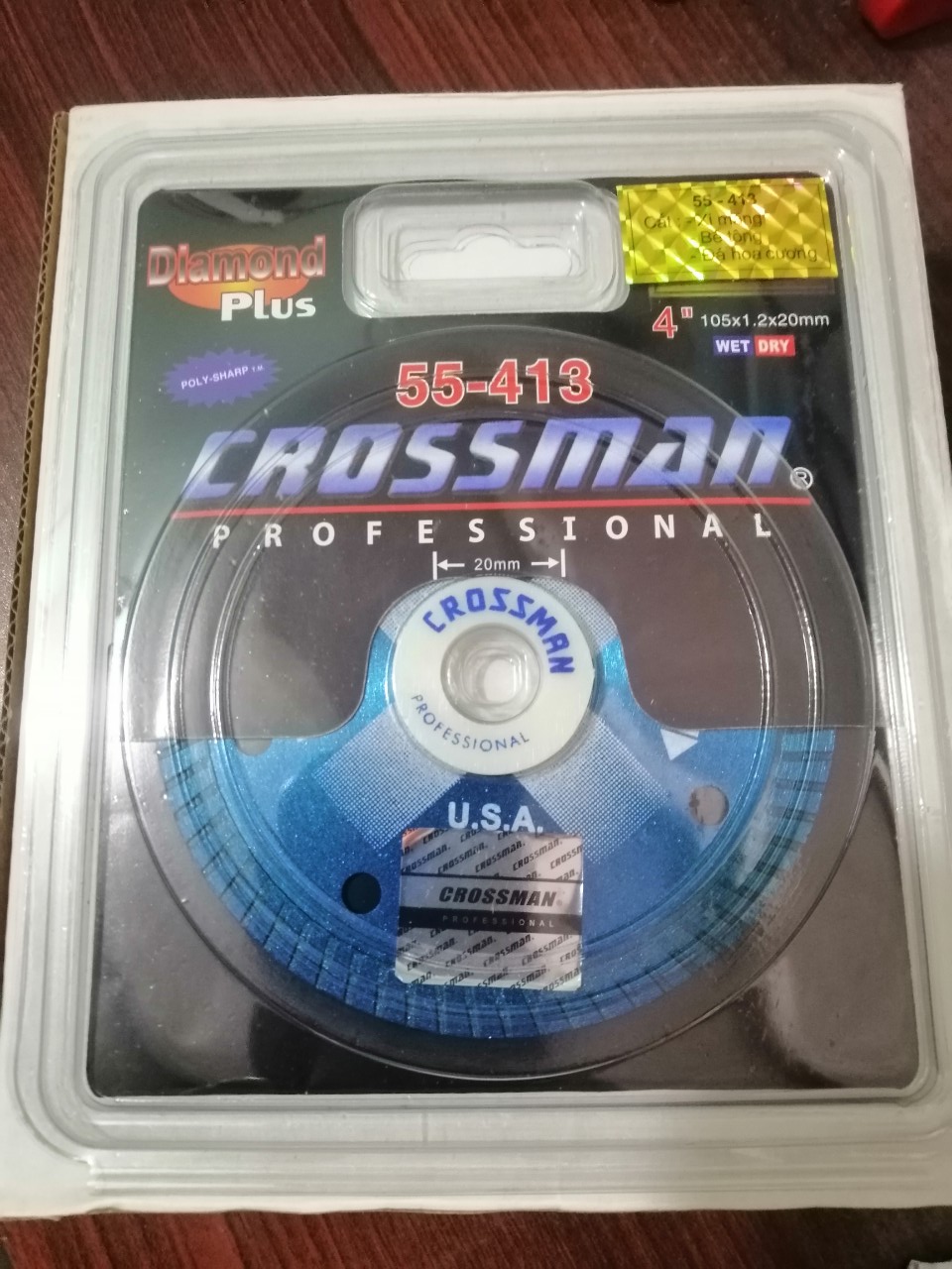 Lưỡi cắt gạch cắt tường cắt bê tông Đa năng CROSSMAN 100mm 105mm
