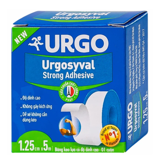 Băng keo lụa Urgo size 2.5cm x 5m/ 1.25cm x 5m cố định băng gạc (1 cuộn)