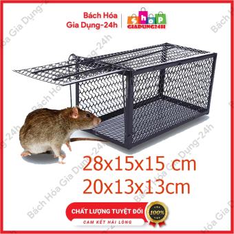 Bẫy Chuột Lồng Sắt Cỡ Nhỡ 28 X15X15cm -Hàng Sắt Nam Đinh Có Thể Tái Sử Dụng-Giadung24H - 28X15X15cm