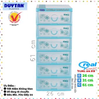Tủ nhựa duy tân TOMI A4 - 6 TẦNG đựng vừa khổ giấy A4