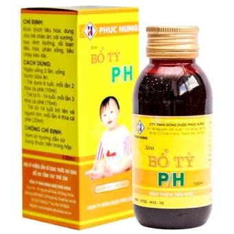 Siro Bổ tỳ P/H Giúp  Ăn Ngon,Tiêu Hóa Tốt, Hấp Thụ Dinh Dưỡng lọ 100ml