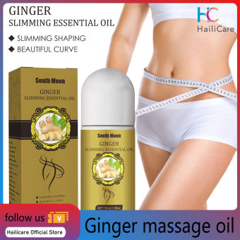 Hailicare Tinh Dầu Mát Xa Gừng Kèm Con Lăn Tinh Dầu Giảm Cân Đốt Cháy Mỡ Làm Săn Chắc Nâng Cơ Giảm Béo 50ML
