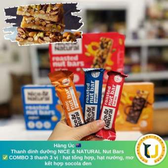 Thanh hạt dinh dưỡng healthy NICE&NATURAL Nut Bars từng thanh lẻ