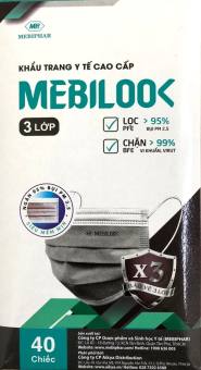 Khẩu trang y tế 4 Lớp mebilook - mebiphar 1 hộp 40 miếng