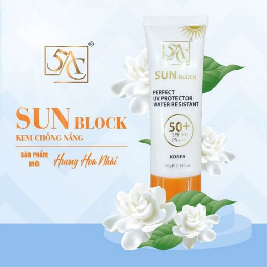 Kem chống nắng 5AC Hàn Quốc dưỡng trắng nâng tone da, giữ ẩm 60ml