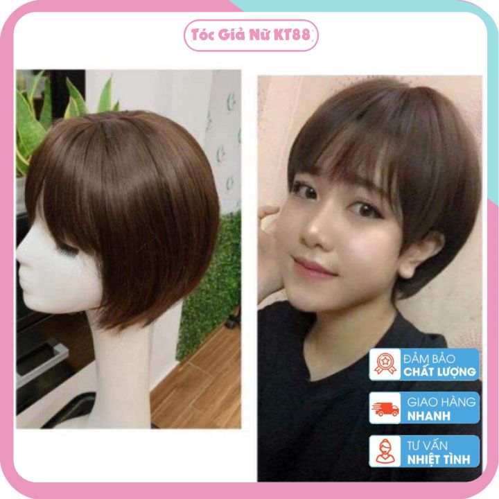 Tóc giả nữ nguyên đầu tomboy, tóc tém
