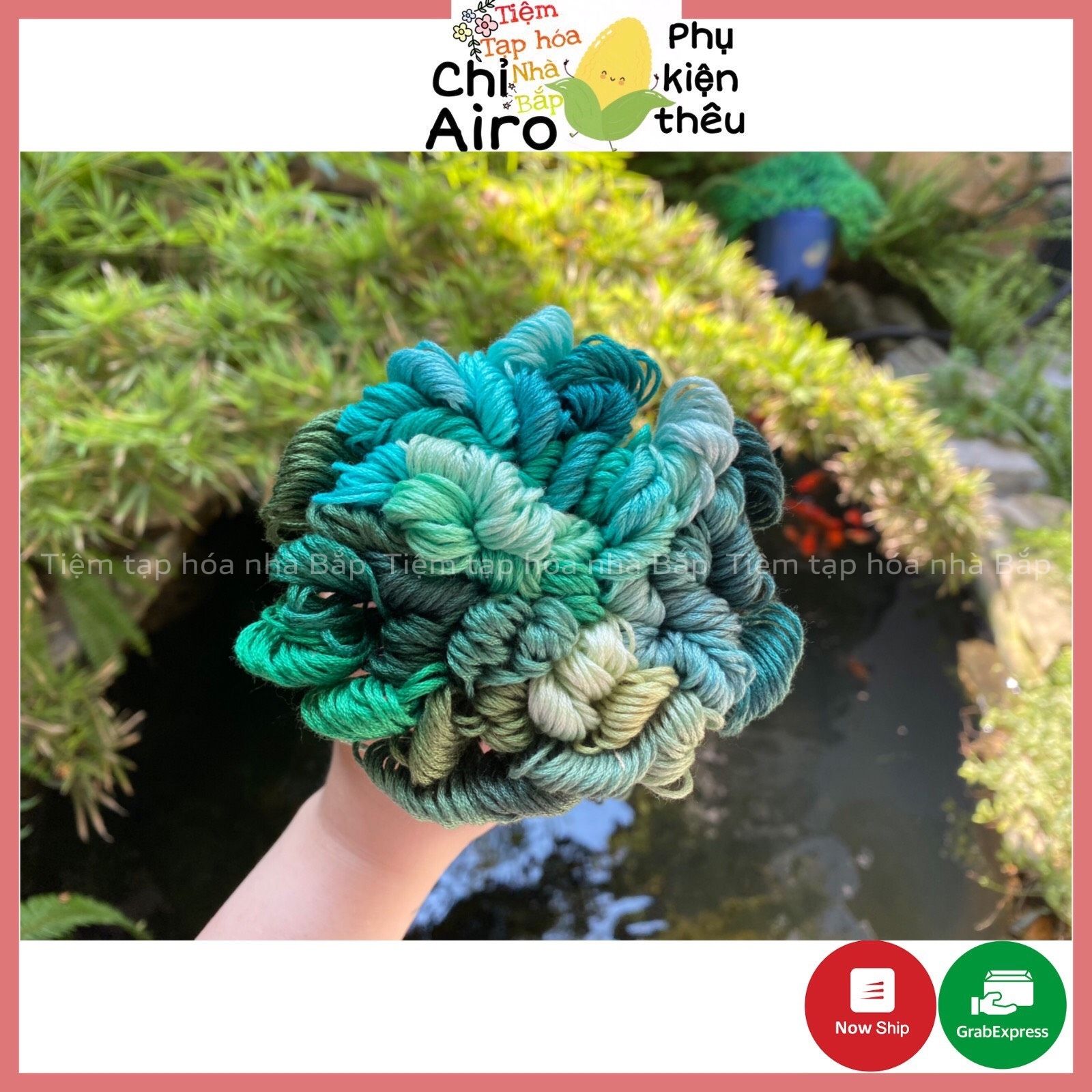 Set 50 chỉ airo tông màu xanh ngọc
