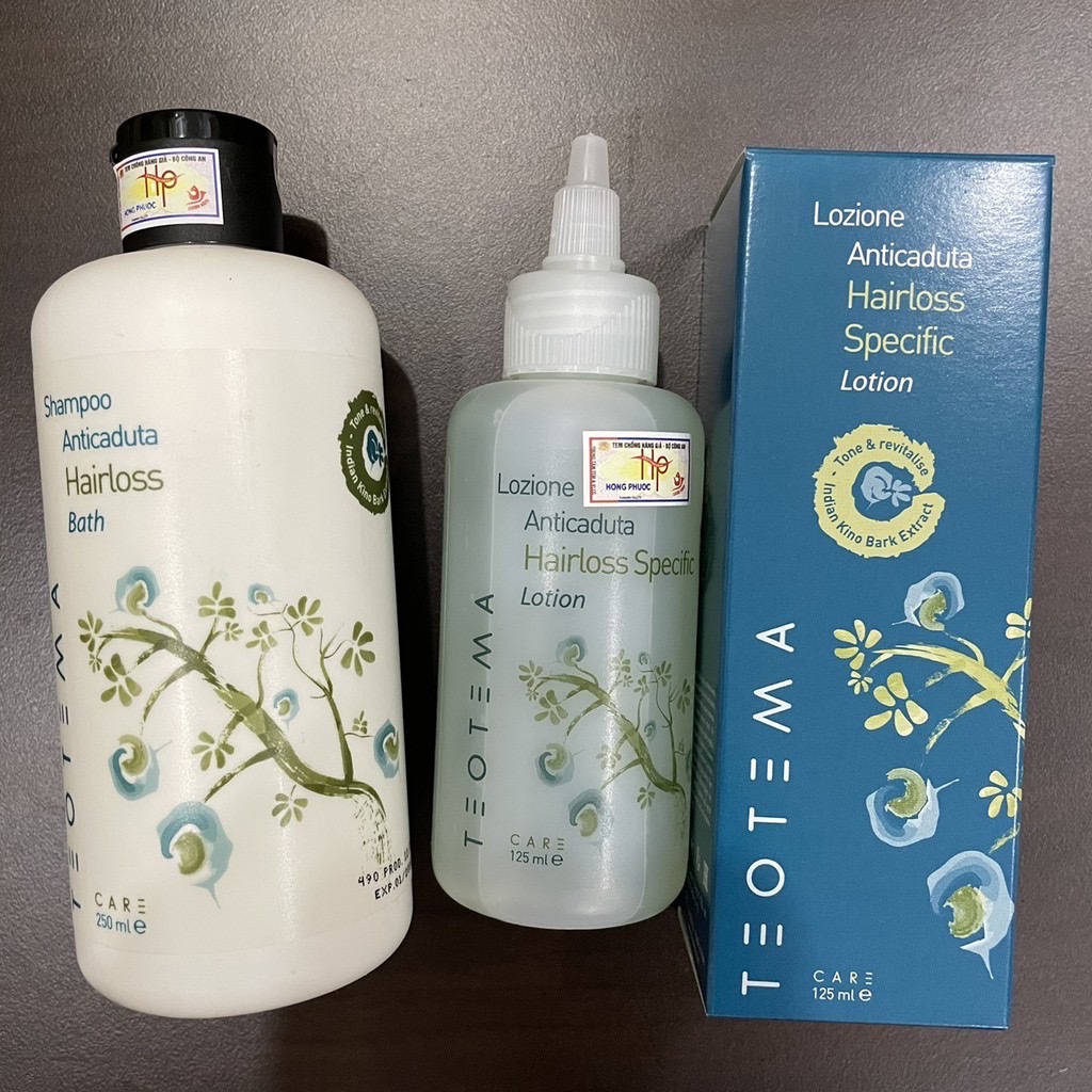Combo dầu gội và serum chống rụng và kích thích mọc tóc teotema 250ml + 125ml