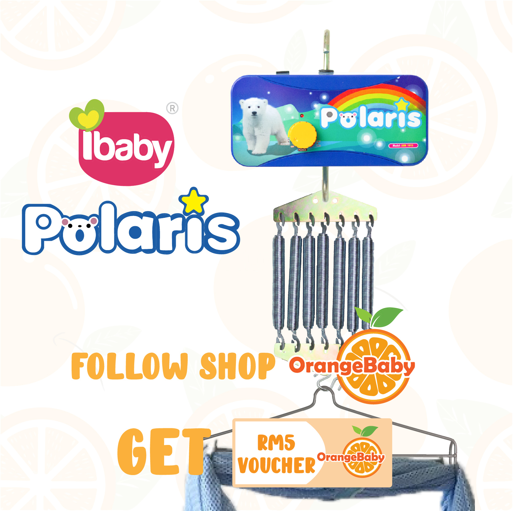 ⛄Polaris☃ Electronic Baby Cradle BUAIAN BABY Buai Bayi Elektrik BABY CRADLE BUAI ELEKTRONIK Baby Swing Automatic Eletric