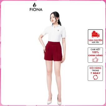 Áo thun nữ polo, phối bo cổ và tay thêu họa tiết mèo cách điệu màu đỏ, trắng, ghi - F521189 [FIONA]