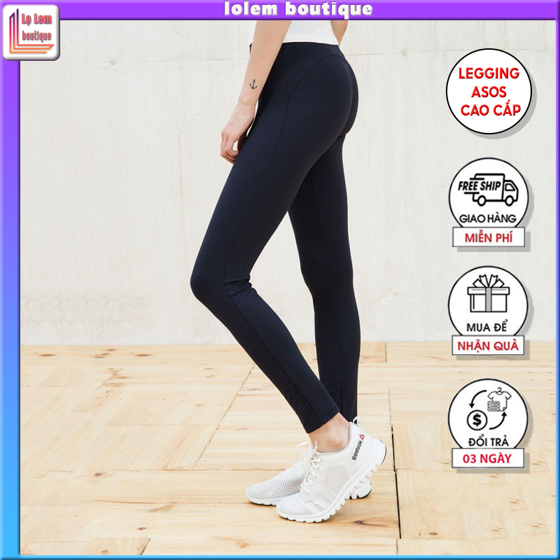 Quần legging nữ quảng châu cao cấp dài lưng cao bigsize nâng mông ASOS cao cấp tập gym thể thao Lolem Boutique LG03