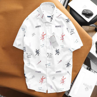 Áo sơ mi đi biển nam nữ họa tiết phối màu thời trang cực đẹp