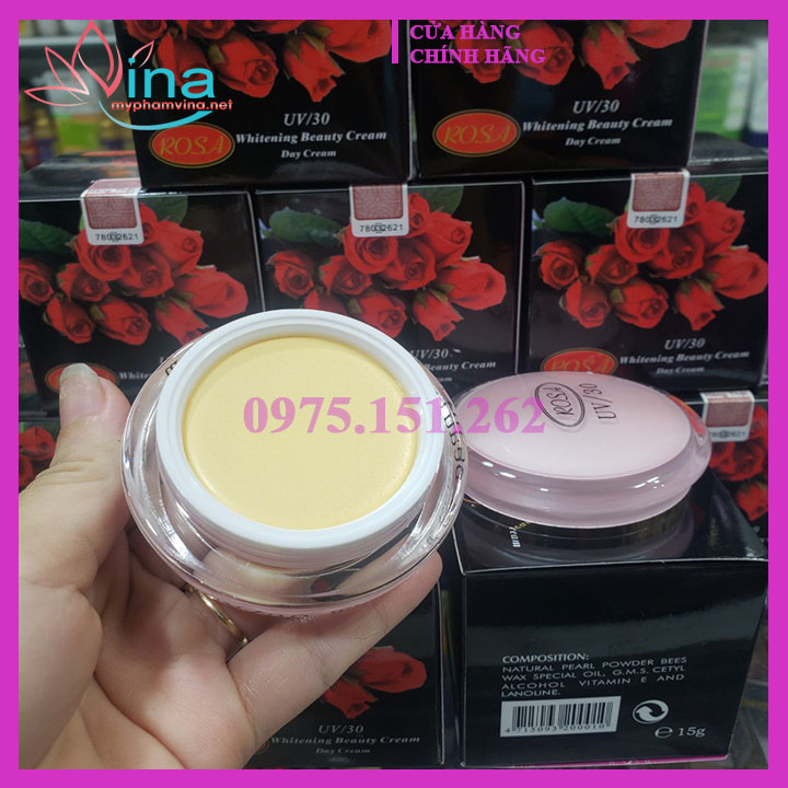 Kem Rosa Hoa Hồng Đen Dưỡng Trắng Da Ban Ngày UV/30 Whitening Beauty Day Cream - 15gr