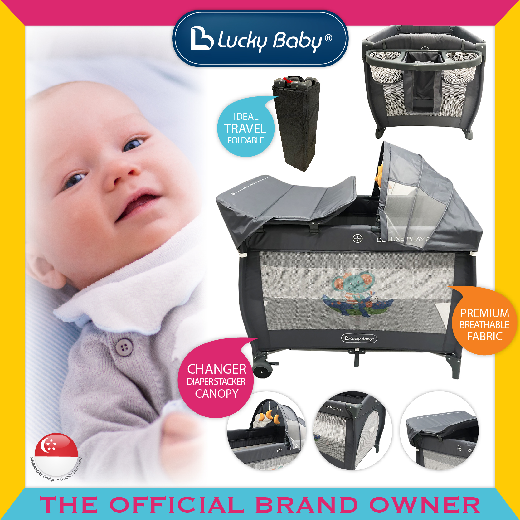 Lucky baby best sale s8 travel playpen