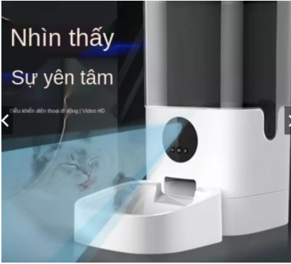 Máy Thức ăn tự động cho mèo, thú cưng có màn hình led , có cameera quan sát dung tích 4L, 6L