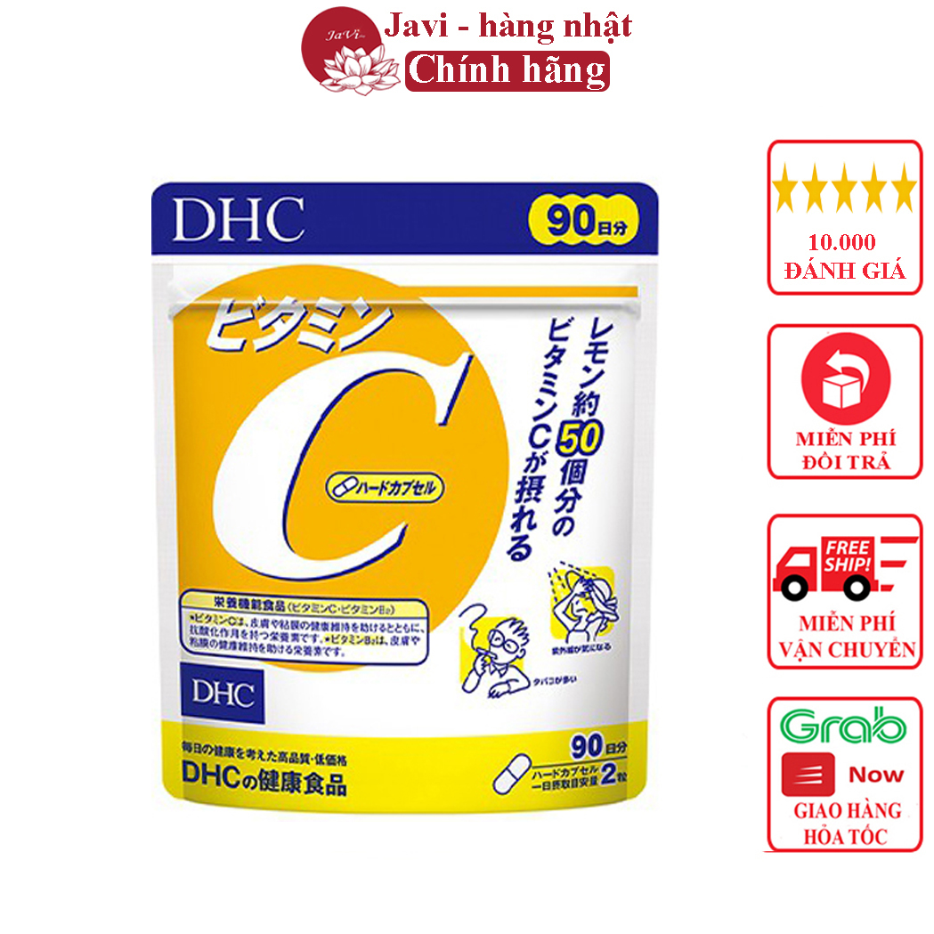 [Lấy mã giảm thêm 30%]Viên uống DHC Vitamin C Nhật Bản, tăng cường đề kháng, phòng tránh Covid 19, giúp da sáng và mịn màng